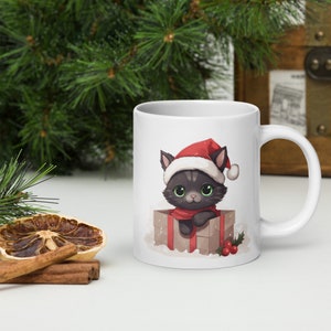 Cat Ceramic Mug | Black Cat Gifts | Black Cat Mug | Cat Lover | Cat Coffee Mug | Cat Owner Gift | Kitty Mugs | Cat Gift | Christmas Gift