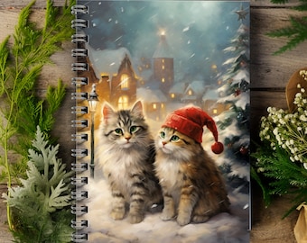 Leeg notitieboekje | Cadeau voor kattenliefhebber | Spiraal gebonden notitieboekje