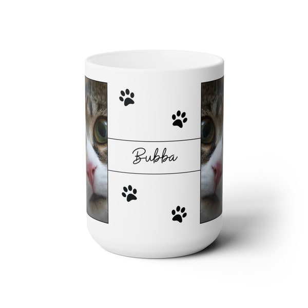 Personalized Cat Mug, Cat Coffee Mug, Pet Memorial, Gift Idea for Cat Lovers, Cat Mom, Mug with Photo and Text