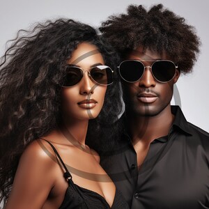 Black Couples, Stock Image, AI , PNG Afro Fashion, African American, Clipart
