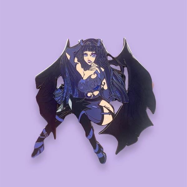 Succubus Vampire Hina Hyuga Anime Goth Alternative Enamel Pin