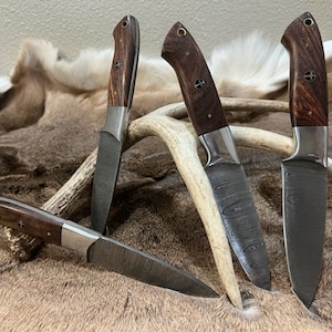 Hand Forged Damascus Steel 4 Piece Steak Knife Set