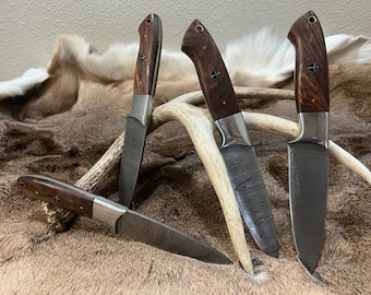 Hand Forged Damascus Steel 4 Piece Steak Knife Set