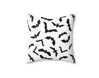 Bat Pattern Gothic Throw Pillow, Halloween, Bats, throw pillow, Bat pillow, Gothic Bat throw pillow, Comfy pillow, Cozy Pillow, Dark