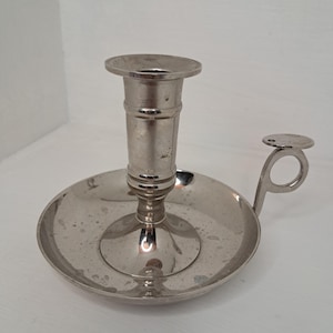 Silver Plated Tapered Candle Stick Holder, Antique Candlesticks, Metal Candle Holder, Vintage