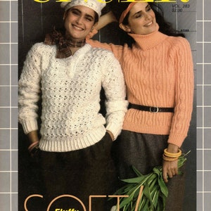 Vintage 1980s Sweater/Cardigan Digital Knitting and Crochet Pattern Booklet