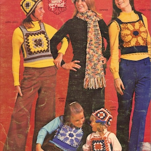 Vintage 1970's Strick- & Häkelanleitung PDF