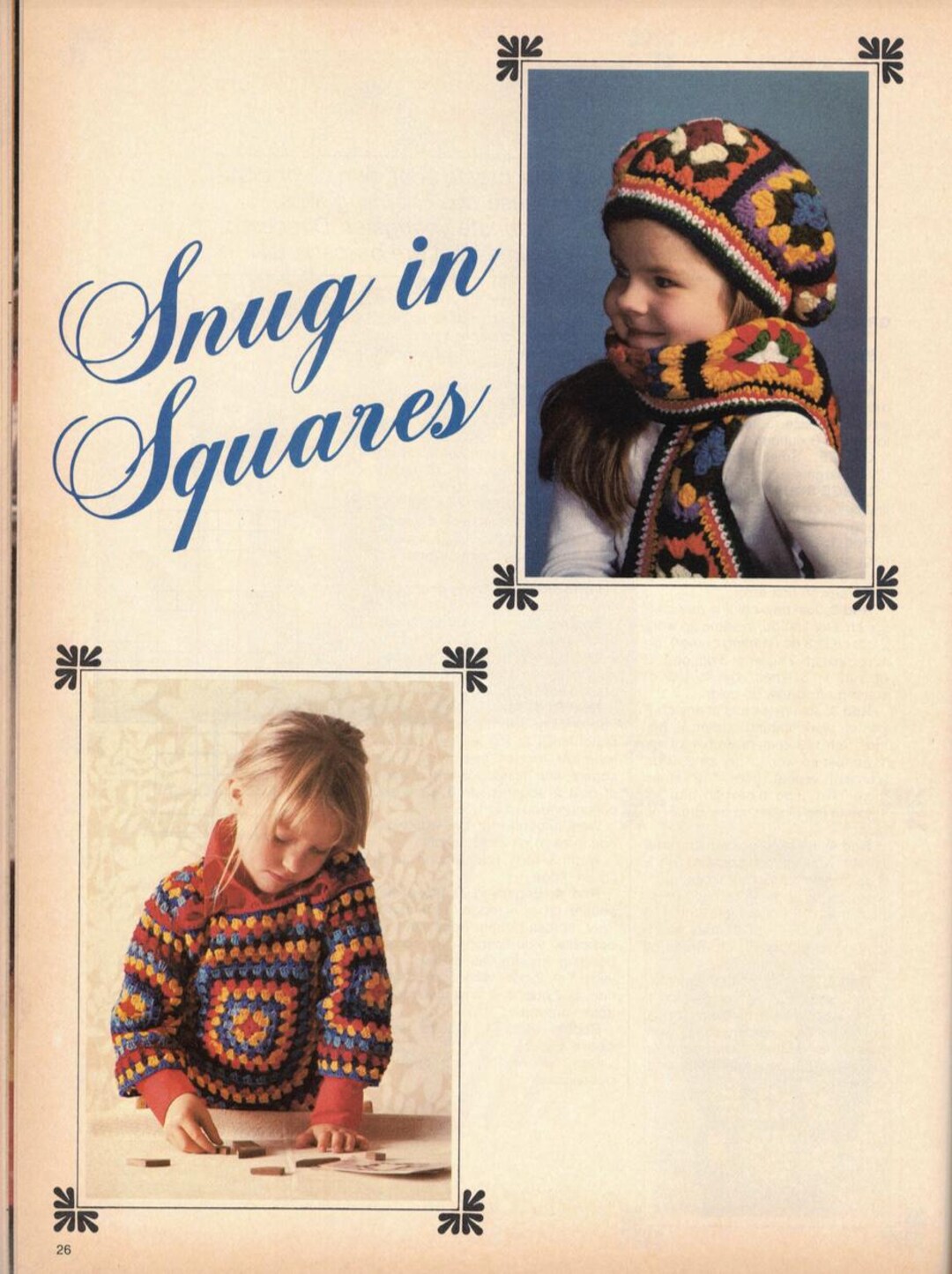 3 Pattern Set Vintage 1970's Kids Crochet 3-pattern Set PDF - Etsy Australia