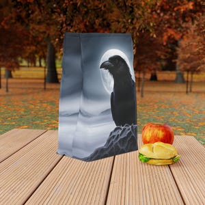 Bolsa térmica para almuerzo personalizada de Black Crow, reutilizable, para picnic, para el trabajo, de poliéster, para la escuela