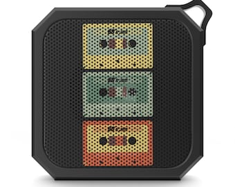 80er Jam Cassette Tapes Blackwater Outdoor wasserfester Bluetooth-Lautsprecher; Geschenk für den Naturliebhaber; Vatertag, Muttertagsgeschenk