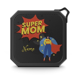 Altavoz Bluetooth para exteriores, diseño de súper mamá, regalo único para el Día de la Madre, altavoz portátil, altavoz inalámbrico resistente al agua, altavoz para ella
