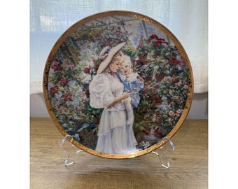 Vintage Reco 1991 Sandra Kuck Mother's Day Plate "A Precious Time" with Box