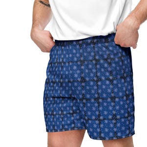 Geometric Pattern Mesh Shorts - Unisex Athletic Style for Summer Beach and Gym