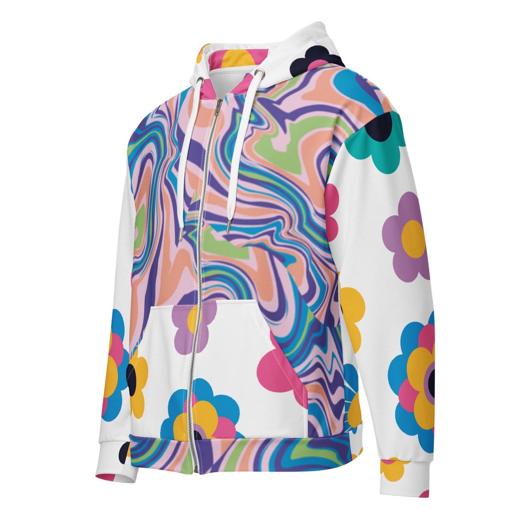 Hidez Hood ABSTRACT BLACK FLORAL