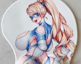 Original R Mika Anime girl 3D Booty Mousepad with Wrist Rest