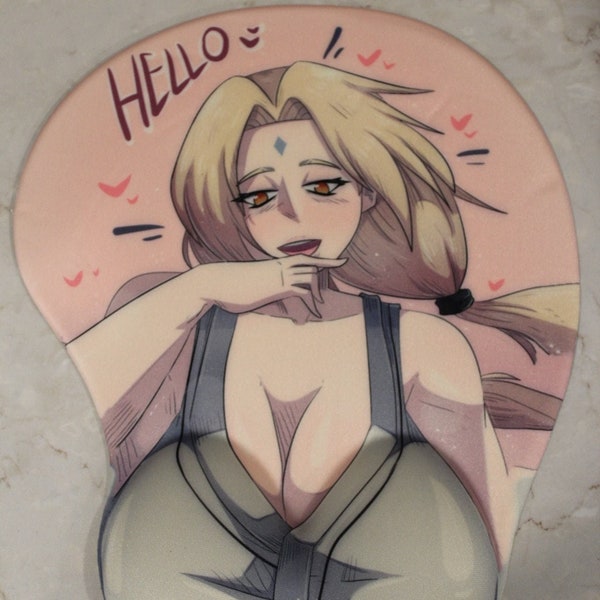 Original Anime girl 3D Busty Mousepad with Wrist Rest