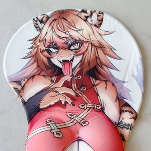 Original Tiger Lady 3D Booty Mousepad with Wrist Rest