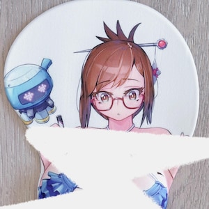 Original Mei Anime girl 3D Booty Mousepad with Wrist Rest