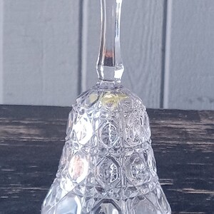 Clear Crystal Dinner Bell, Vintage 5 Inch