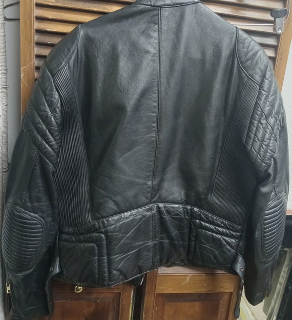 Berman's Vintage Mens Black Leather Motercycle Ja… - image 2