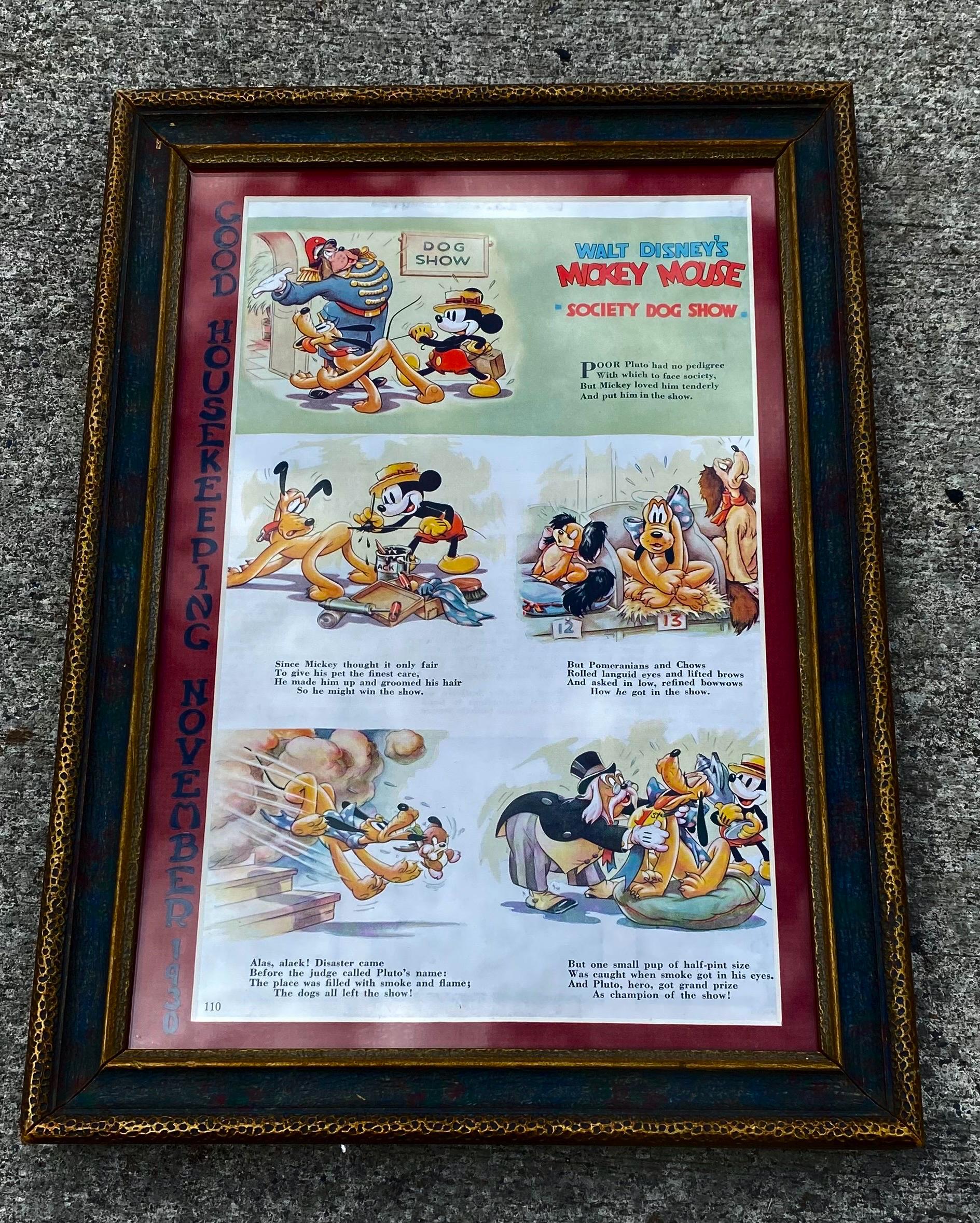 Rare Walt Disney's Mickey Mouse SOCIETY DOG SHOW Good Housekeeping