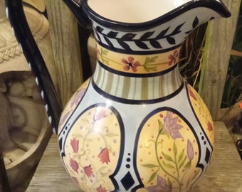 Vintage Capriware Handpainted Pitcher