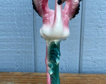 Mid Century Art Deco Maddux of CA Ceramic Flamingo Wings stretched Up 10” RARE