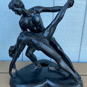 Art Deco Contemporary Man & Woman Dancing  Sculpture Figurine