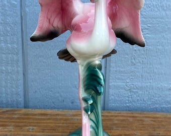 Mid Century Art Deco Maddux of California Ceramic Flamingo Wings stretched 10” RARE
