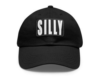Silly Dad Hat with Leather Patch (Rectangle)
