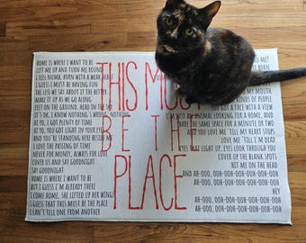 This Must Be The Place Lyric Door Mat