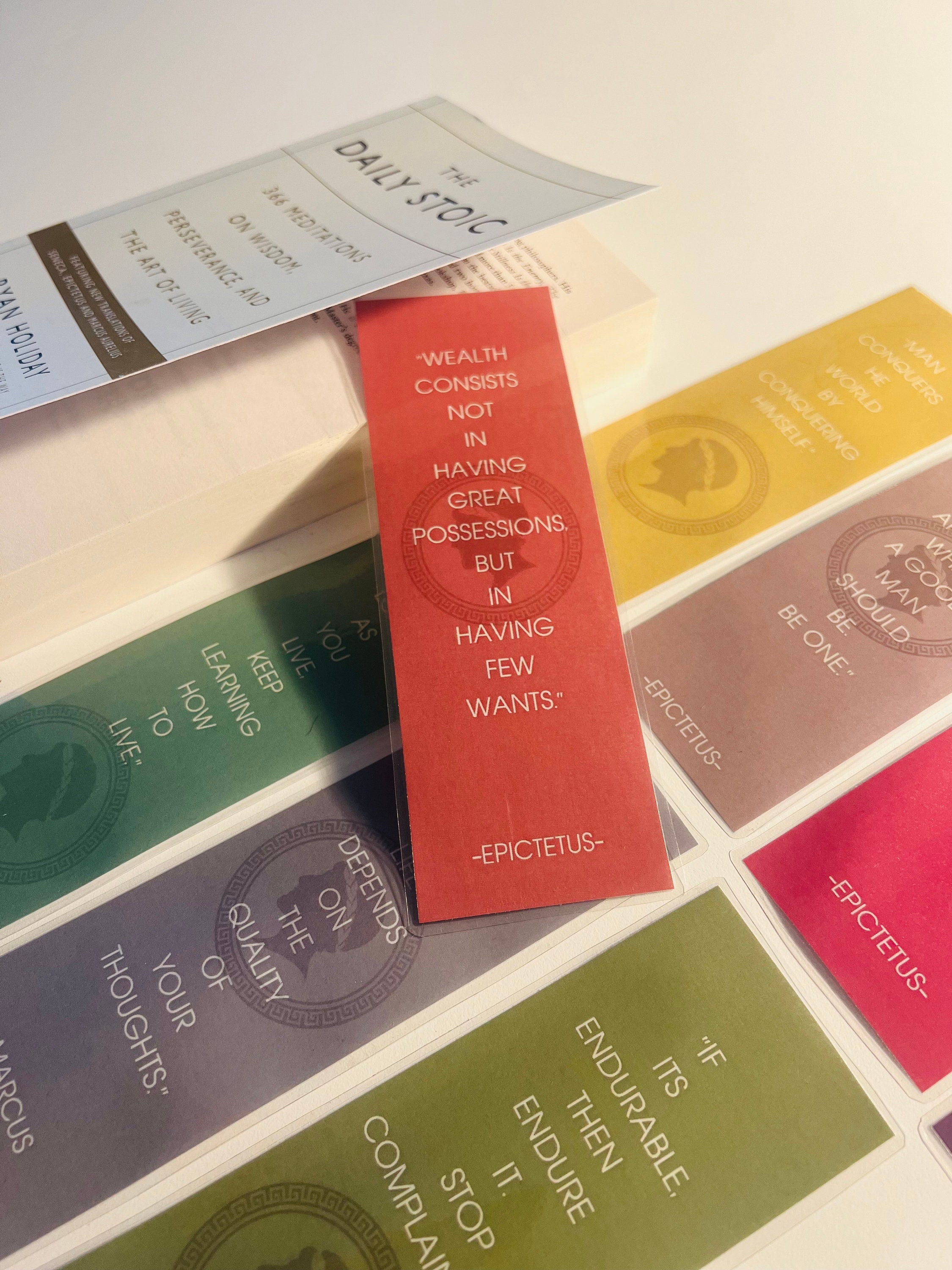 Scientology Bookmark Classic Elegant Handmade Stoic Philosophy Bookmarks - Set of 9!! Seneca ...