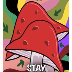 Biglietto d'auguri con funghi - Biglietto con gioco di parole divertente - Cancelleria psichedelica ecologica - Biglietto vuoto A6 - Arte psichedelica psichedelica