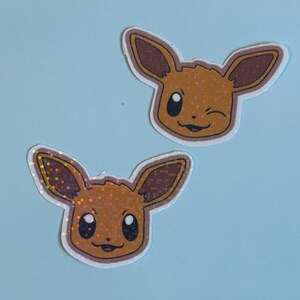 Evoli Aufkleber | Premium Pokémon Vinyl-Aufkleber | Kawaii Anime Aufkleber für Laptops, Wasserflaschen & Journals | Langlebiges wasserdichtes Geschenk