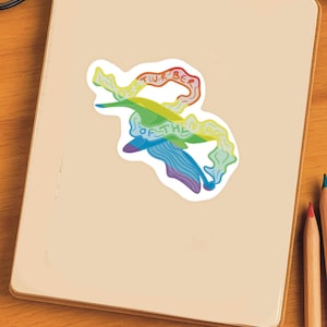 Adesivo Disturbatore dell'orgoglio della pace / Arte arcobaleno del mago queer / Adesivo in vinile fantasy LGBTQ / Regalo magico dell'orgoglio /