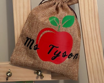 Teacher Appreciation Burlap Gift Bag