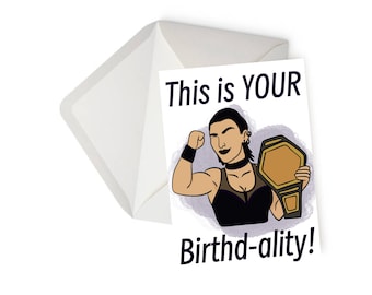Wrestler Birthday Card, Wrestling Fan Gift