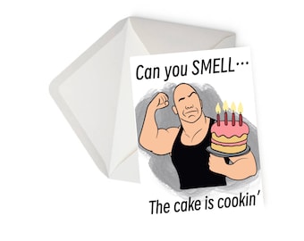 Tarjeta de cumpleaños de luchador masculino: saludo único para un fanático de la lucha libre