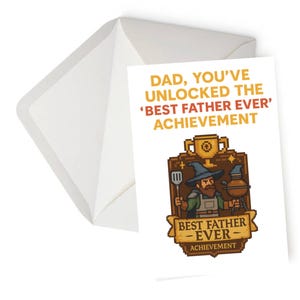 Beste Vater aller Zeiten Karte | Lustige Gamer Vatertags Karte | Karte für Ihn