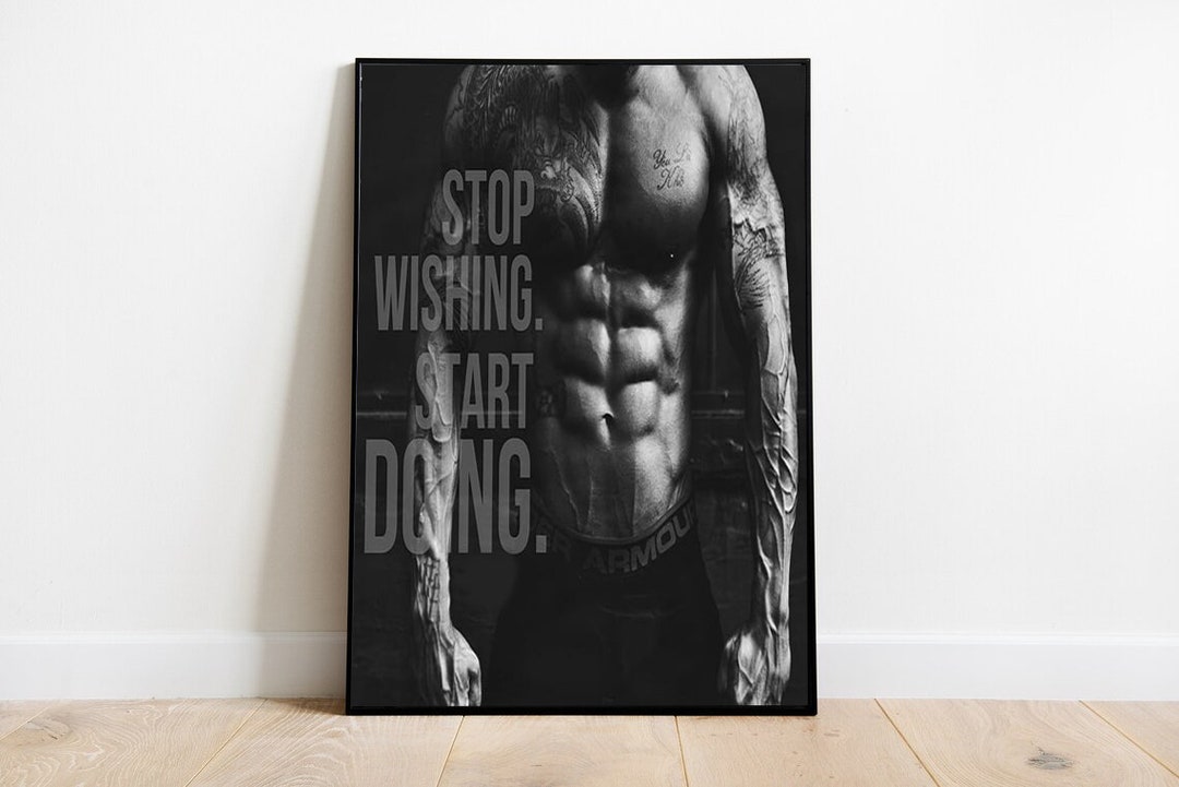 Home Gym Deco Motivational Decor Gym Wall Art Workout Room Etsy