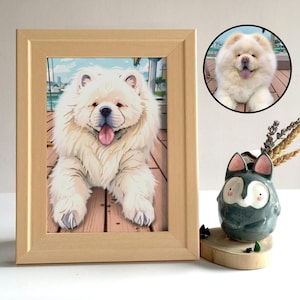 Custom Pet Portrait | Cartoon Pet | Illustration Portrait from Photo | Personalized Gift | Pet Birthday Gift | Digital Art