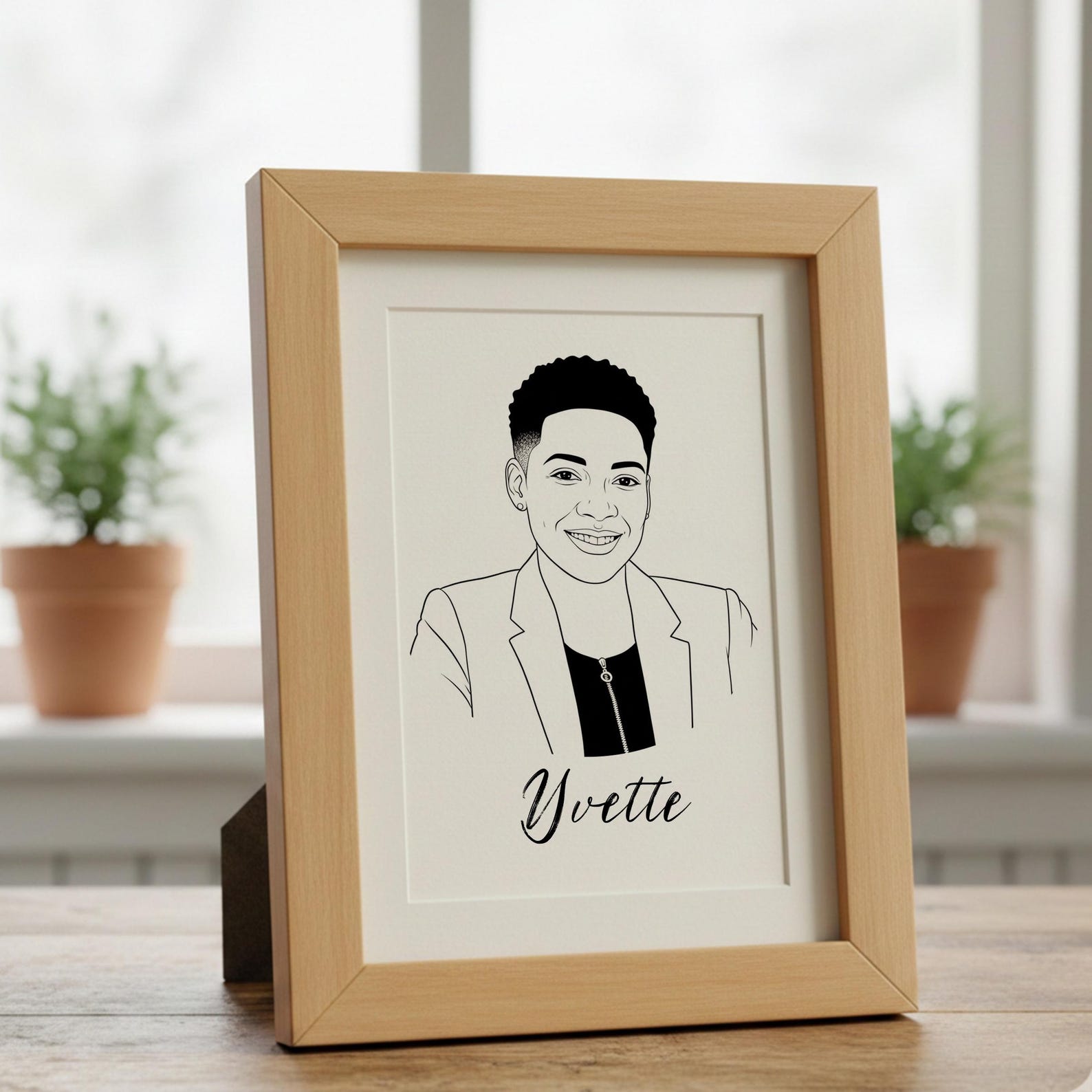 Custom Line Art Guest Portrait Place Cards: Wedding Favors - Etsy
