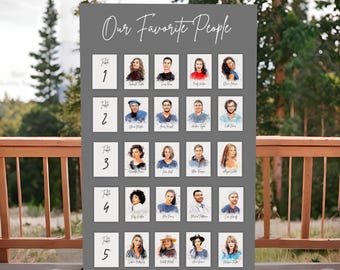 Custom Name Place Card, Guest Portrait, Custom Wedding Favors, Seating Chart, Wedding Illustration for Guest, Party Favors, Thank You Gift