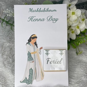 Carte de remerciement cadeau invité henna day Fassi