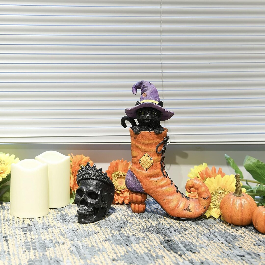 Halloween Witches Boot Decor Figurines Etsy