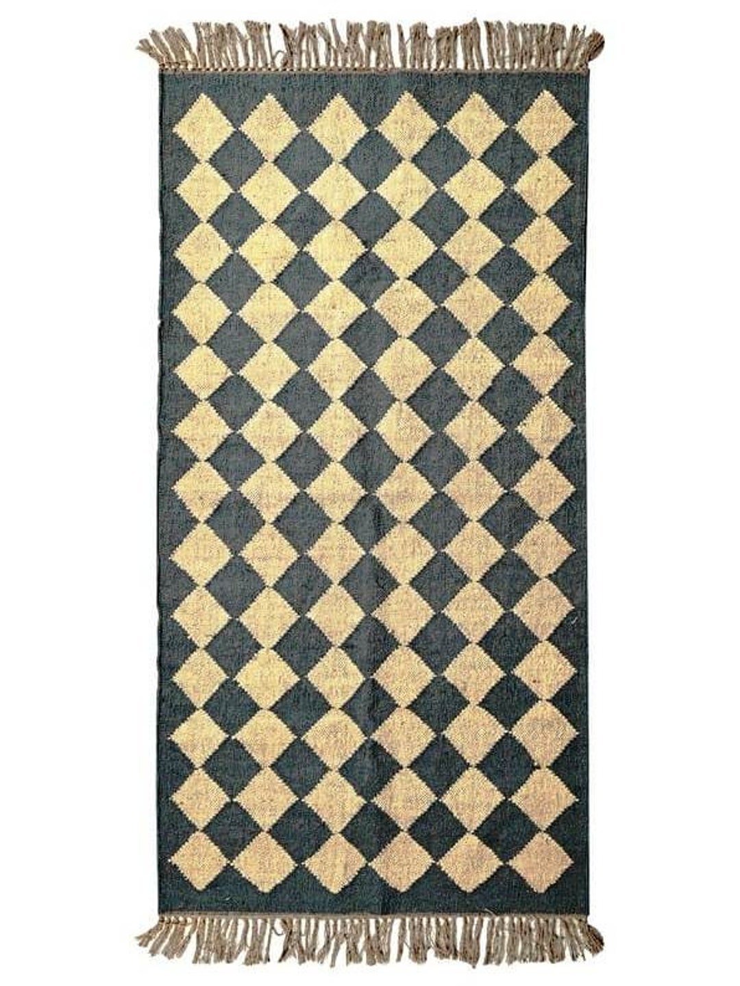 Handwoven Wool Jute Kilim Rug, Wool Jute Rug, Kilim Jute Rug, Flatweave