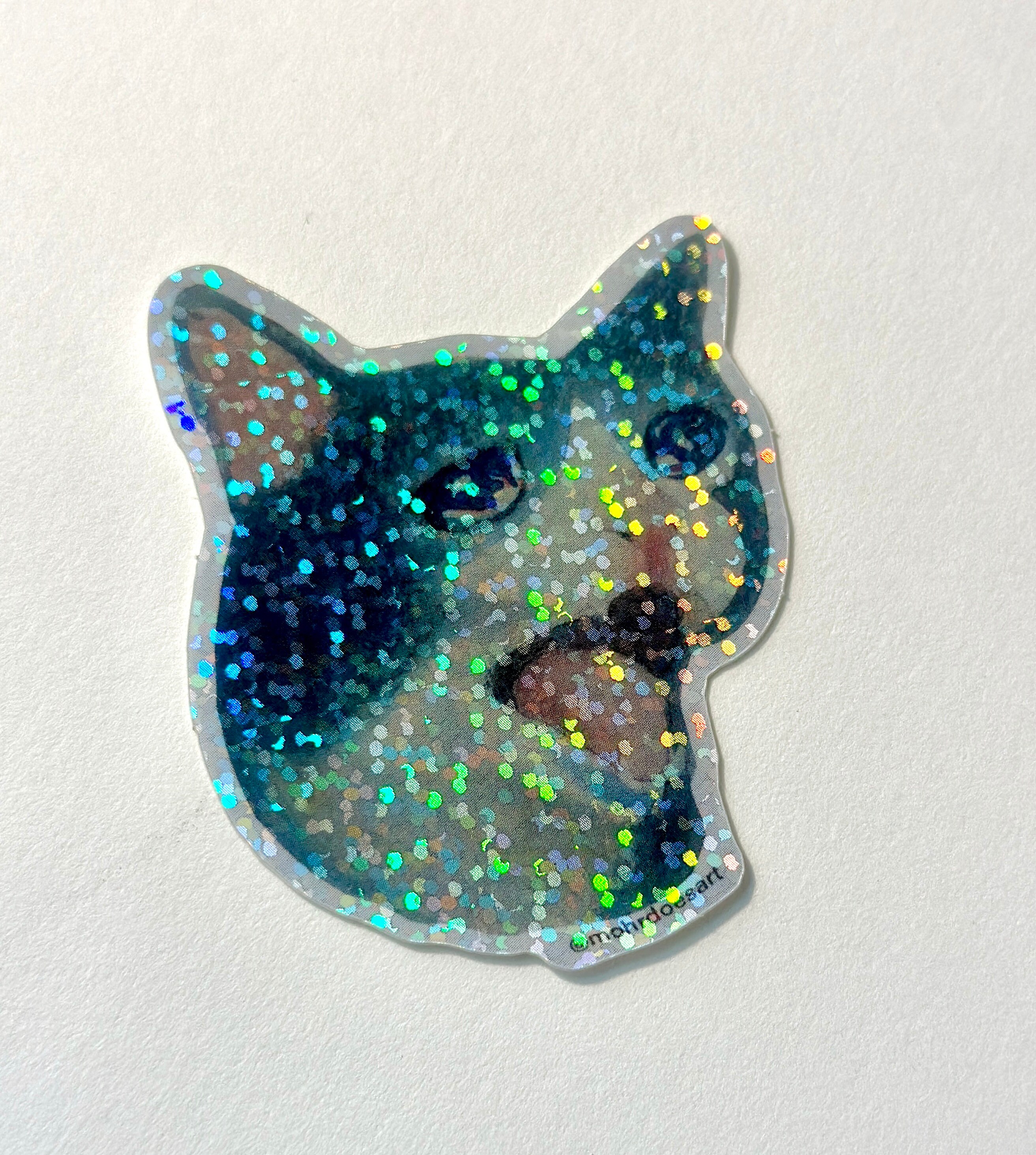Glittery Cat Scream Sticker: Yelling Meme Cat Decal - Etsy