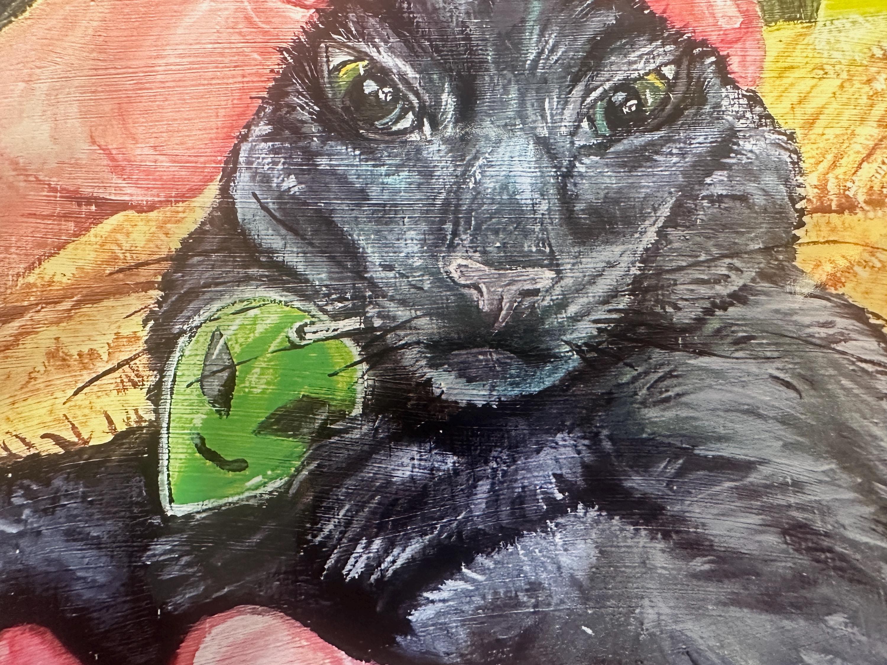Art Print of Funny Alien Black Cat: Conspiracy Theory Home Decor - Etsy