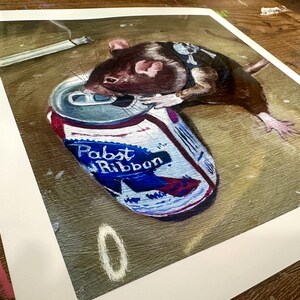 Pabst Rats Art Print of Funny Grunge Rat: Meme Home Decor - Etsy