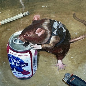 Print of Punk Rat, Funny Rat Print, Rat Poster